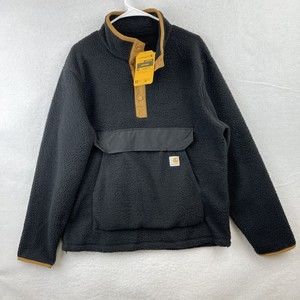 Carhartt Mens Relaxed Fit Fleece Snap Front Jacket 0J4991-M Sherpa Size Medium M